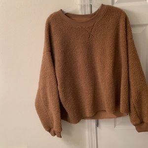 Fuzzy brown sweater